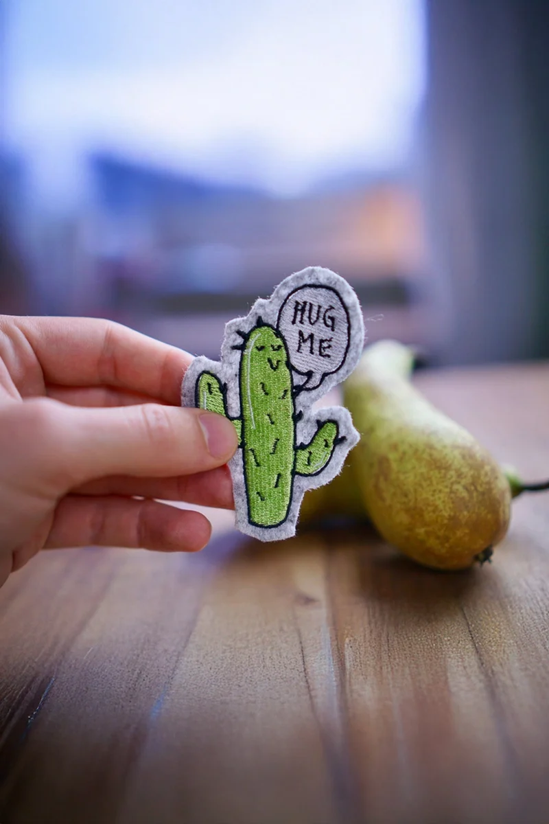 Stickdatei Kaktus "Hug me" – 57,5 × 82,6 mm