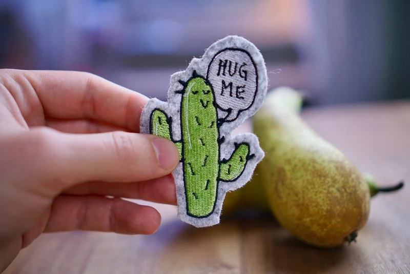 Stickdatei Kaktus "Hug me" – 57,5 × 82,6 mm