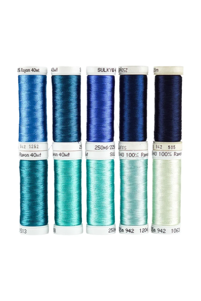 Sulky Stickgarn Set »OCEAN« (Rayon 40) – 10 × 225 m