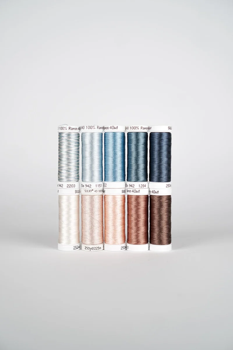 Stickgarn Set »SKY & SAND« (Rayon 40) – 10 × 225 m