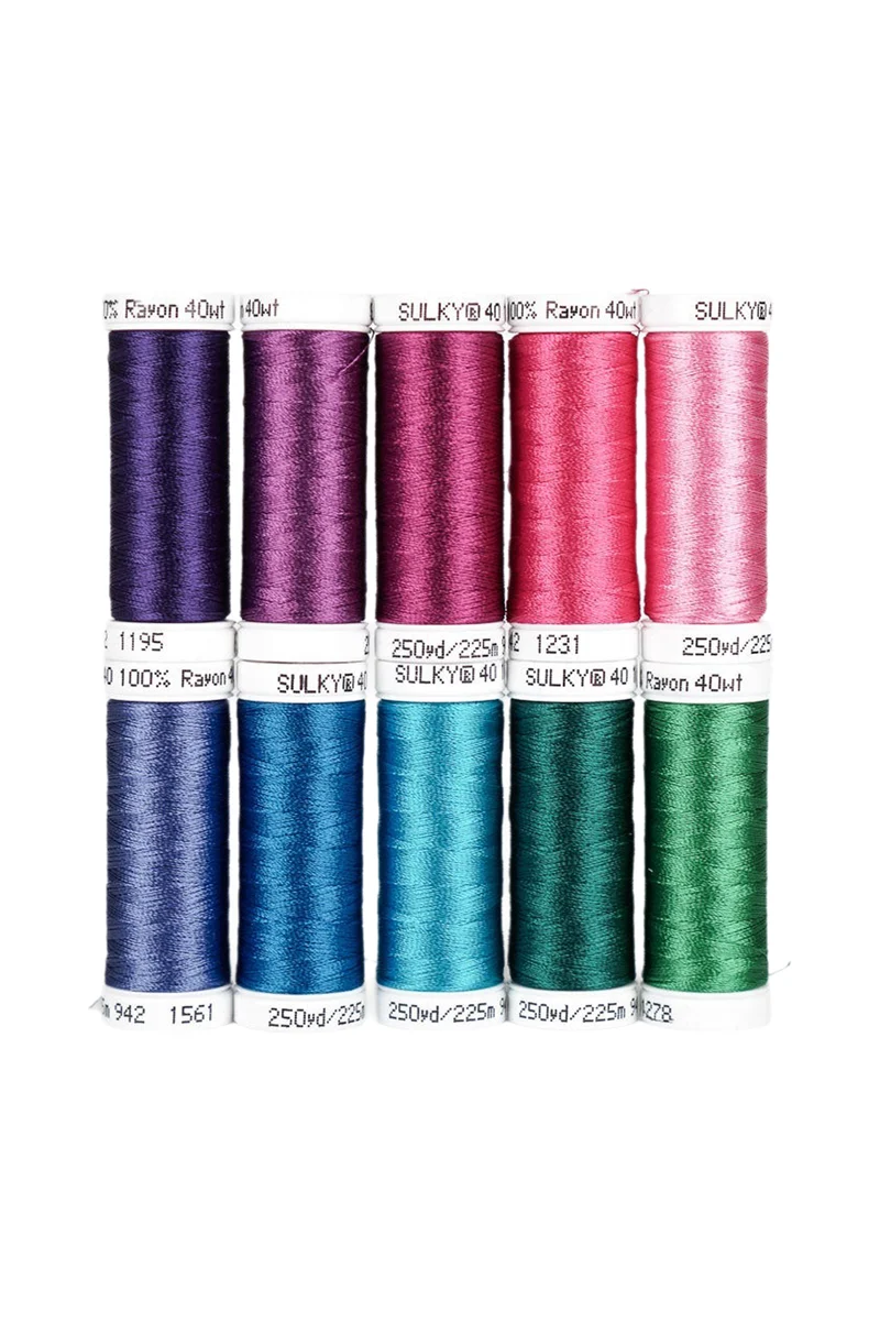Stickgarn Set »MERMAID« (Rayon 40) – 10 × 225 m