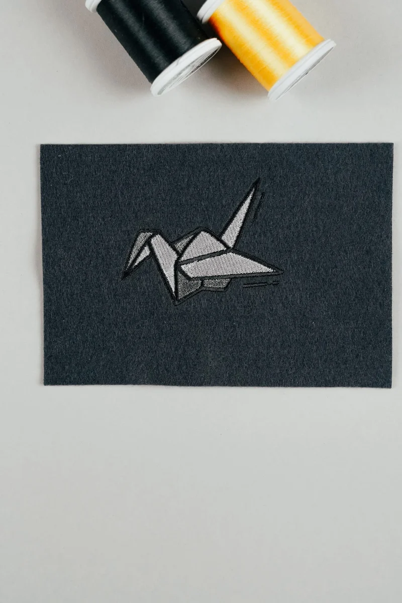 Stickdatei Papierkranich (Origami)
