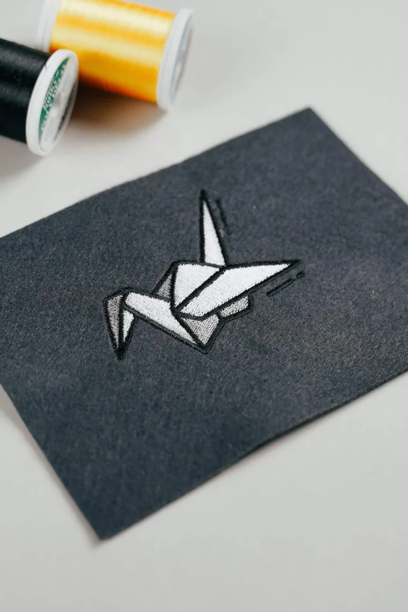 Stickdatei Papierkranich (Origami)