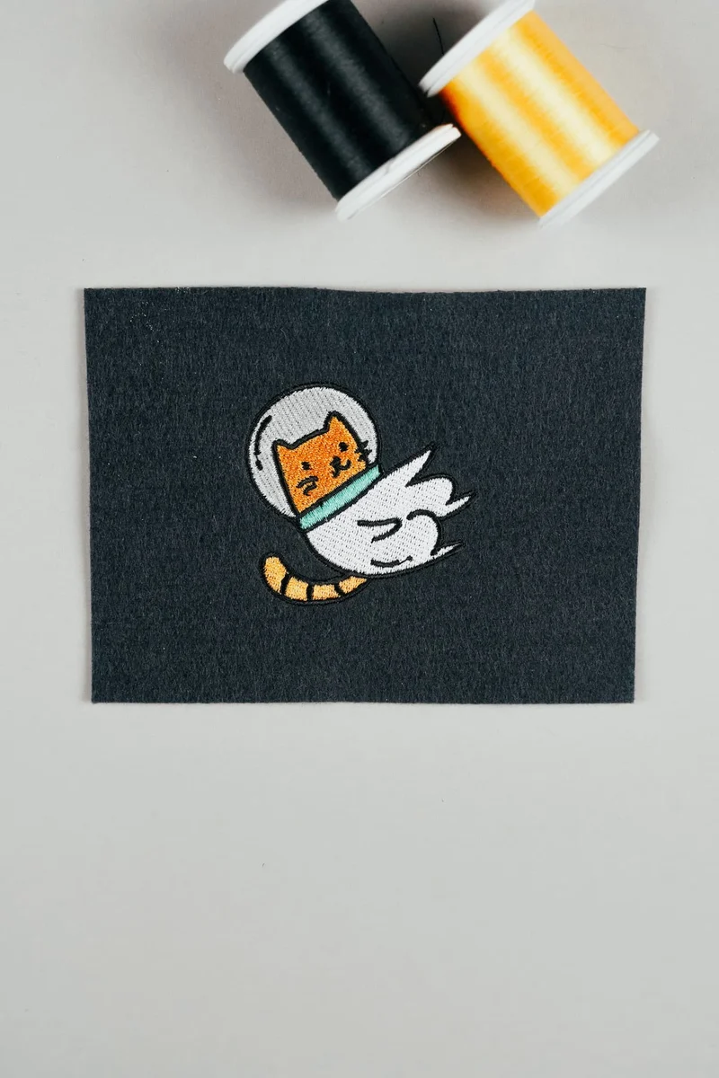 Stickdatei Weltraumkatze