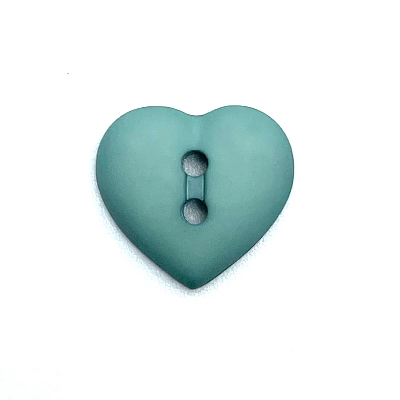 Kinderknopf "Herz"- dunkles mint