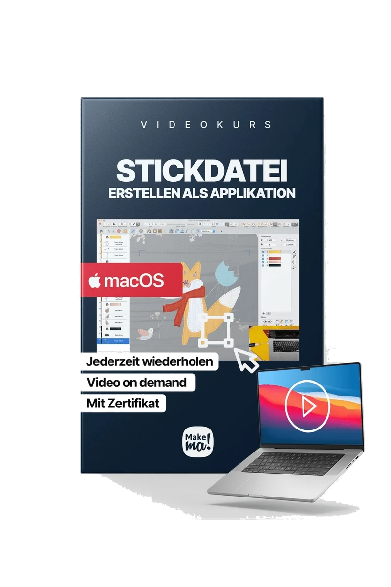 Videokurs: Stickdatei erstellen Applikation (MAC)