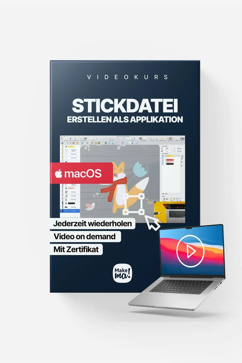 Videokurs: Stickdatei erstellen Applikation (MAC)
