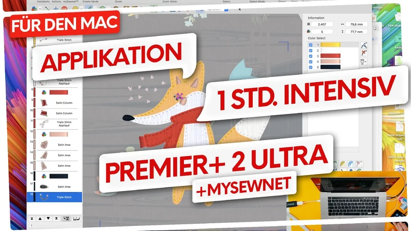 Videokurs: Stickdatei erstellen Applikation (MAC)