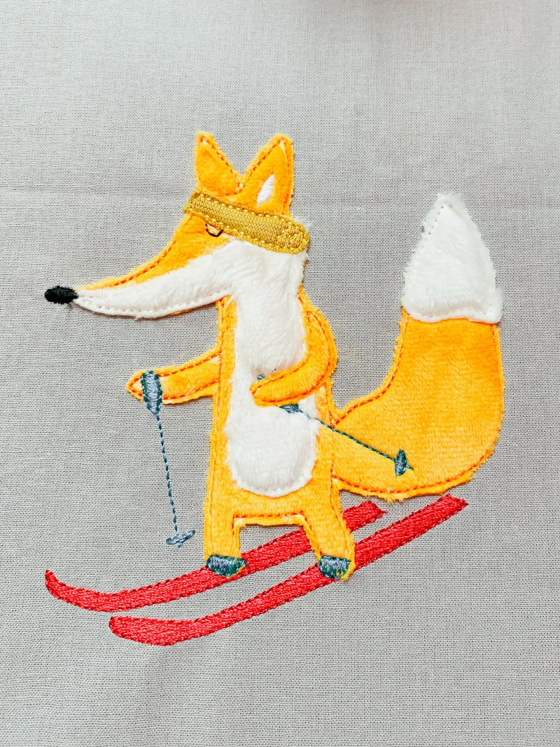 Stickdatei Ski Fuchs