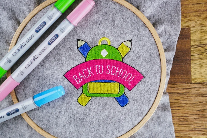 Stickdatei Schulanfang (back to school) – 90,3 × 75,9 mm