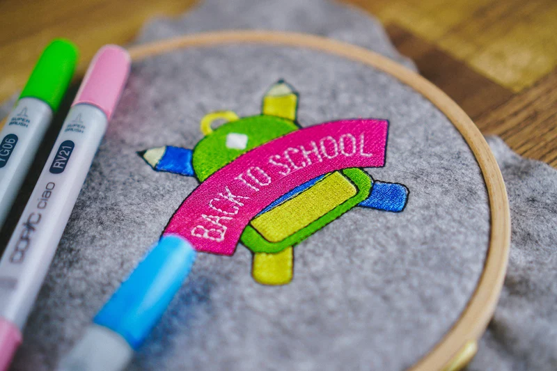 Stickdatei Schulanfang (back to school) – 90,3 × 75,9 mm