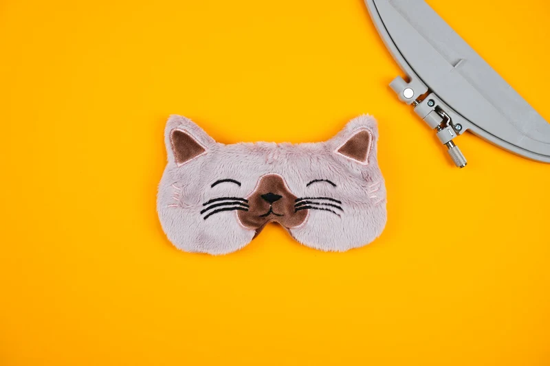 ITH Stickdatei Schlafmaske Katze