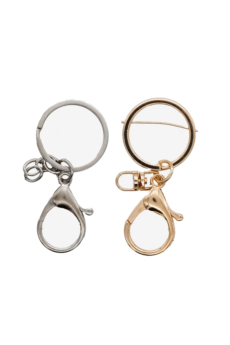 Schlüsselring mit Schnappverschluss – Gold oder Silber