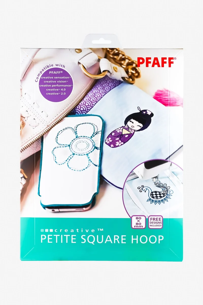 PFAFF creative PETITE SQUARE HOOP - Stickrahmen – 80 × 80 mm