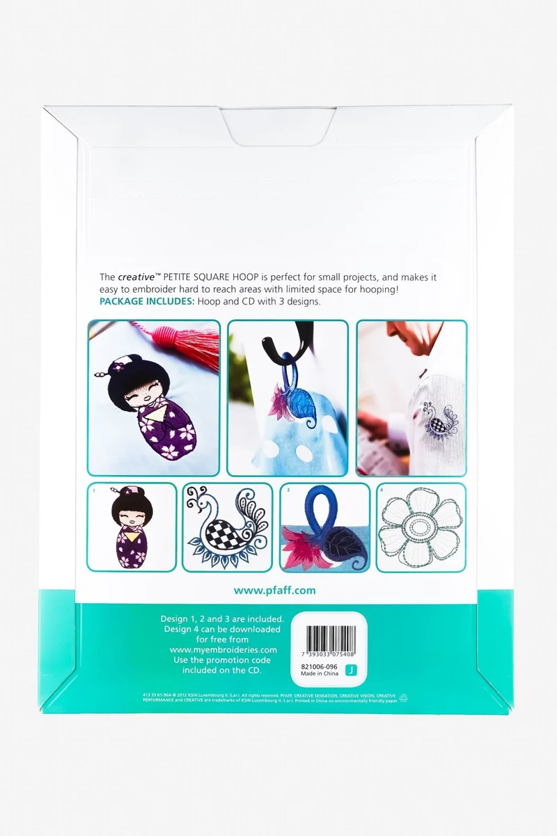 PFAFF creative PETITE SQUARE HOOP - Stickrahmen – 80 × 80 mm