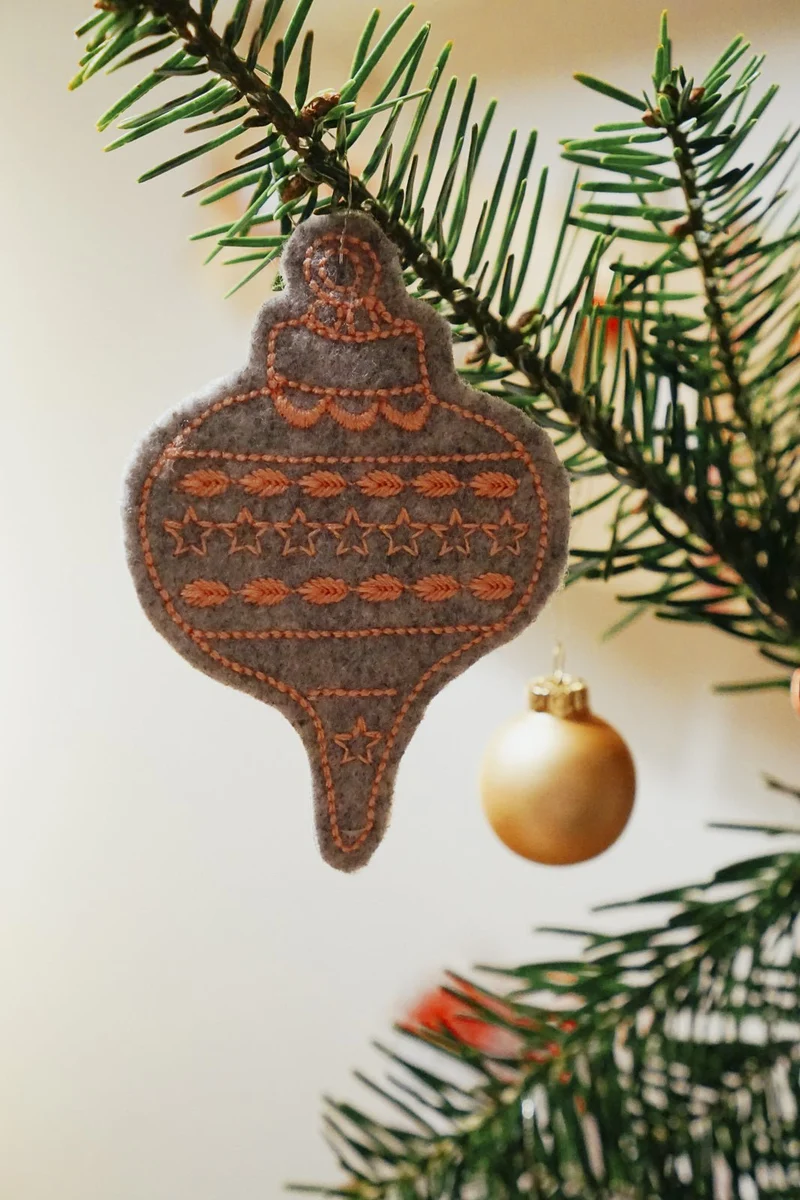 5 Stickdateien Weihnachtsanhänger (Filaine)