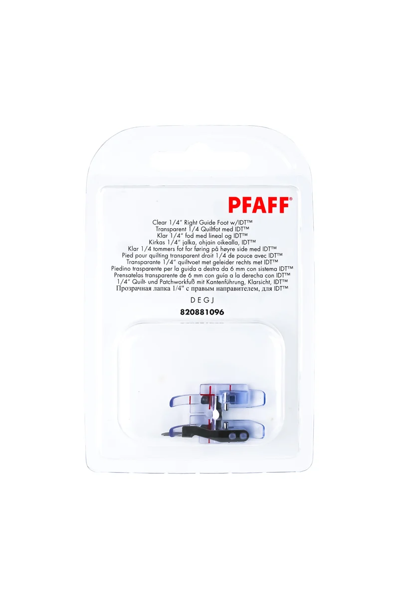PFAFF 1/4″-Patchworkfuß Klarsicht mit Führung