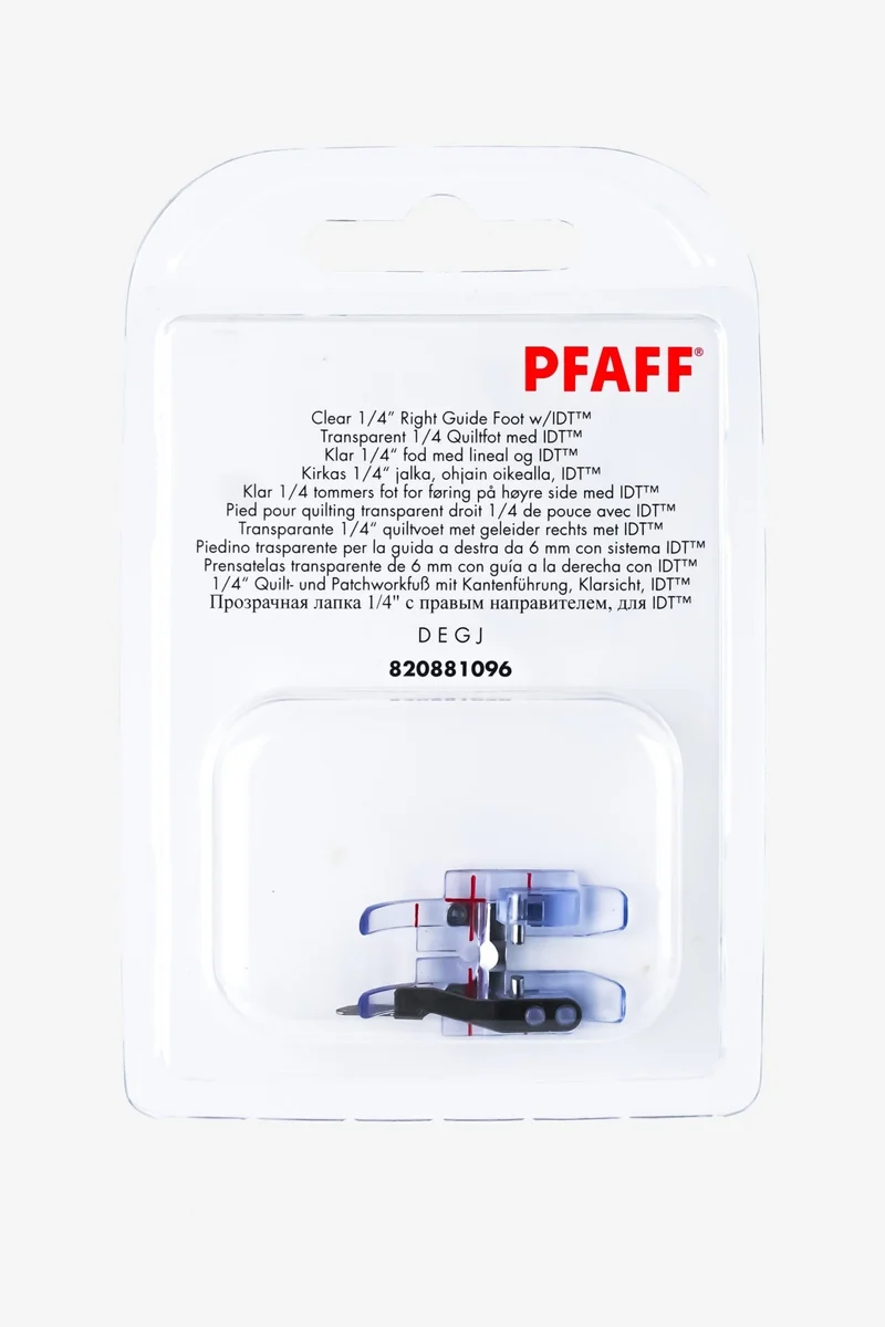 PFAFF 1/4″-Patchworkfuß Klarsicht mit Führung