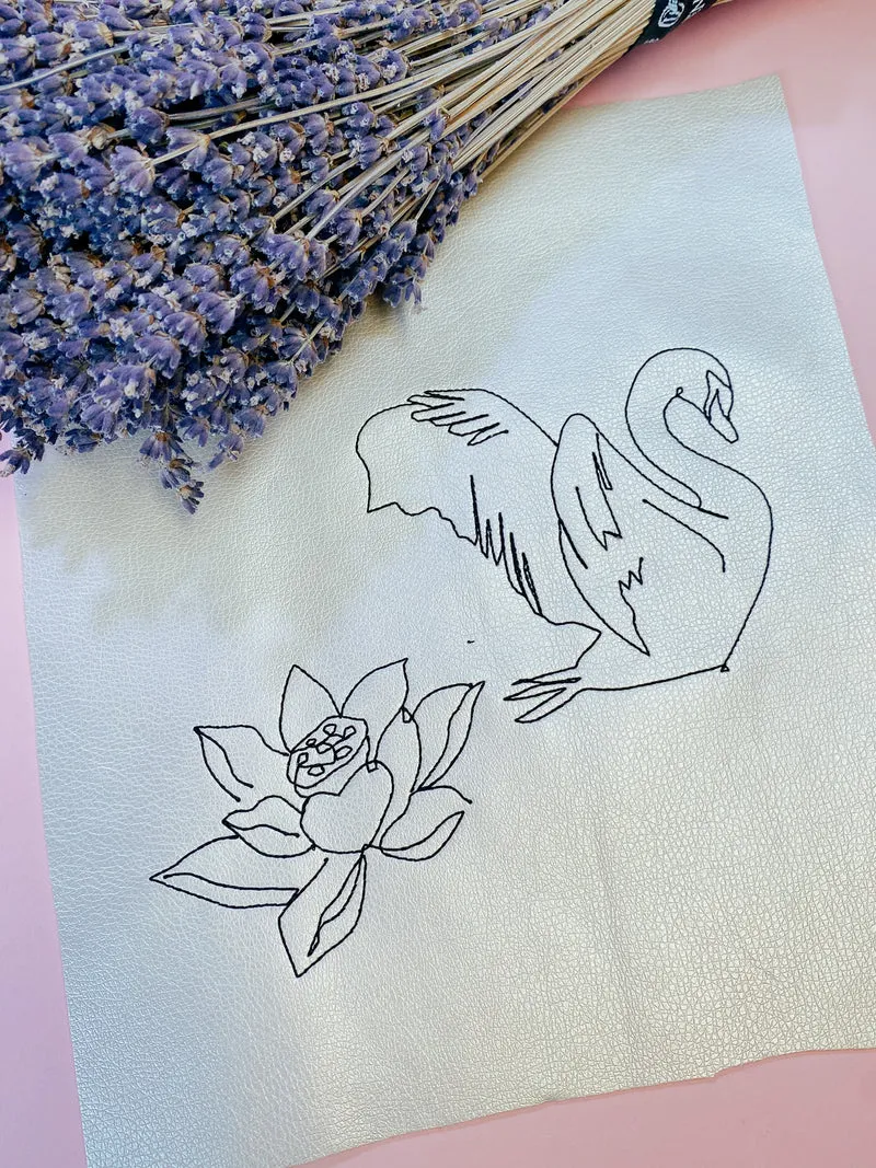 Stickdateien Schwan und Lotus