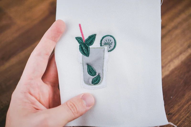 Stickdatei Cocktail Mojito – 51 × 81,6 mm