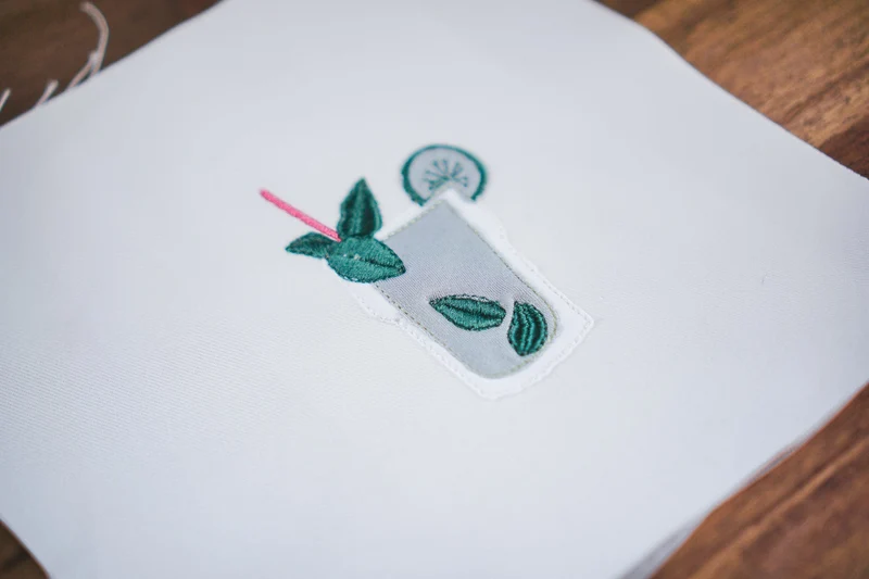 Stickdatei Cocktail Mojito – 51 × 81,6 mm