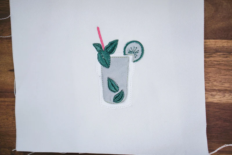 Stickdatei Cocktail Mojito – 51 × 81,6 mm