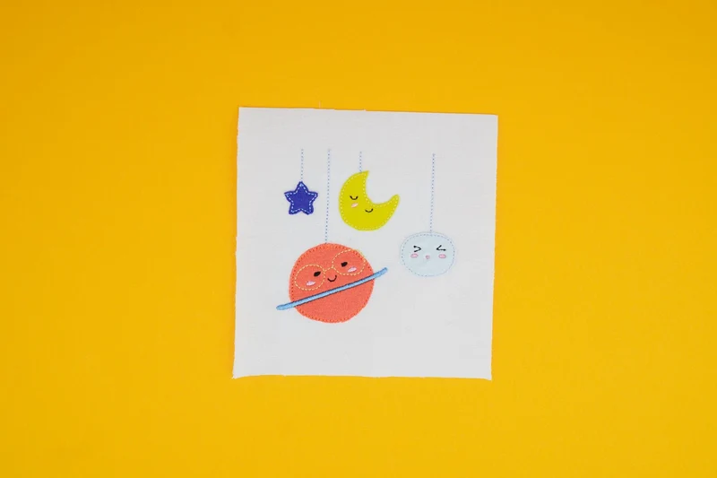 Stickdatei Planet Applique »Sonne, Mond & Sterne« (4x)