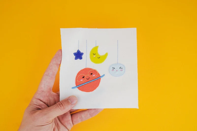 Stickdatei Planet Applique »Sonne, Mond & Sterne« (4x)