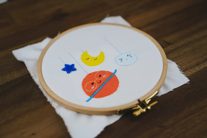 Stickdatei Planet Applique »Sonne, Mond & Sterne« (4x)
