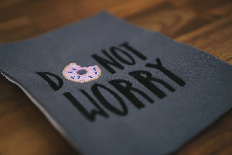 Stickdatei Do not worry – 89,1 × 76,3 mm