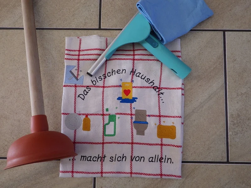 Stickdatei Handtücher besticken »HAUSHALT«