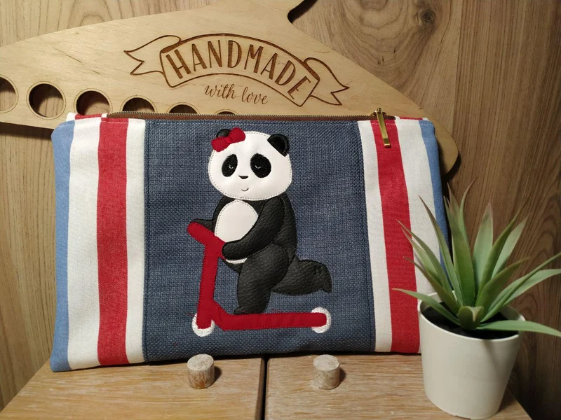 Stickdatei PANDA »Paula« auf Scooter