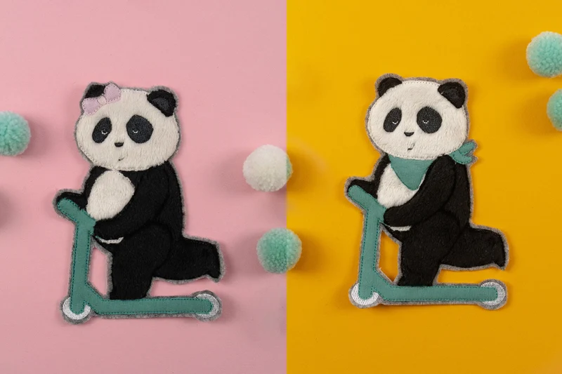 Stickdateien PANDA »Pit & Paula«
