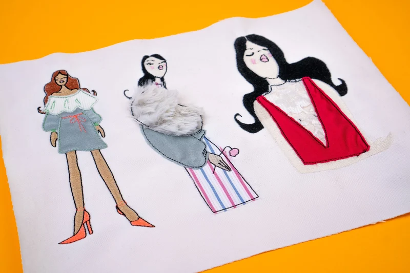 Stickdatei Fashionista I – 62,8 × 170,7 mm