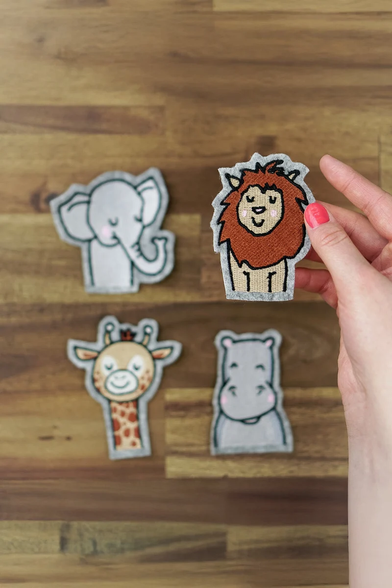 4x Stickdateien Tiere »Safari Friends« (Set)