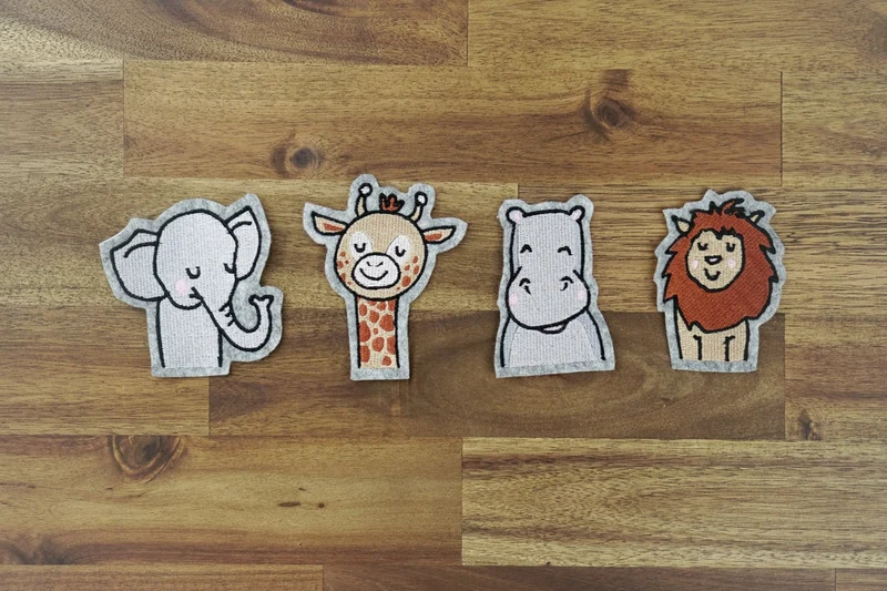 4x Stickdateien Tiere »Safari Friends« (Set)