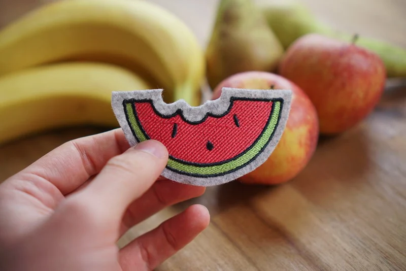 Stickdateien Set »Melone, Pizza, Donut«