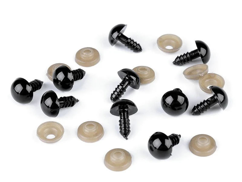 Sicherheitsaugen "schwarz"- 14mm