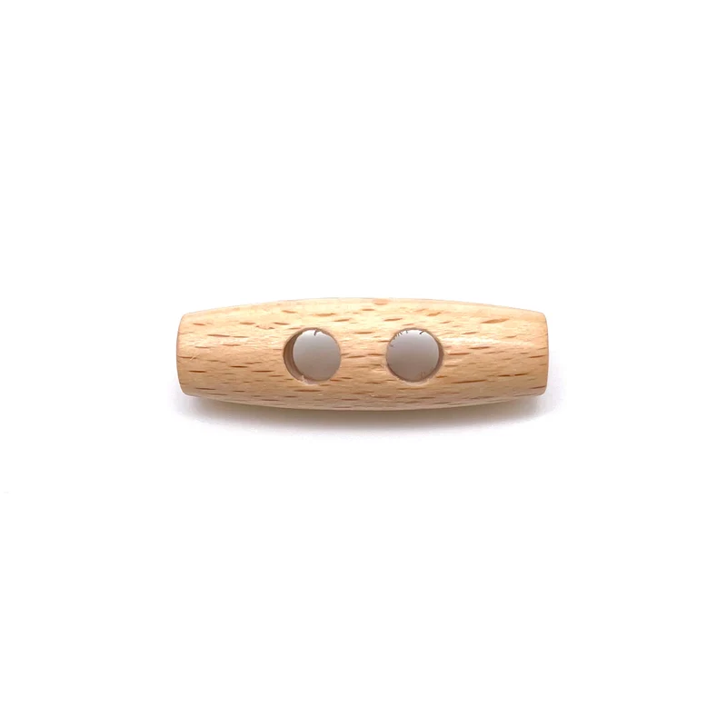 Holz-Olive/Knebelknopf 2-Loch hell