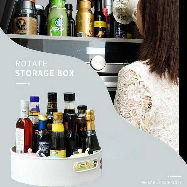 Multi-Function Anti-Skid Rotary Storage Tray