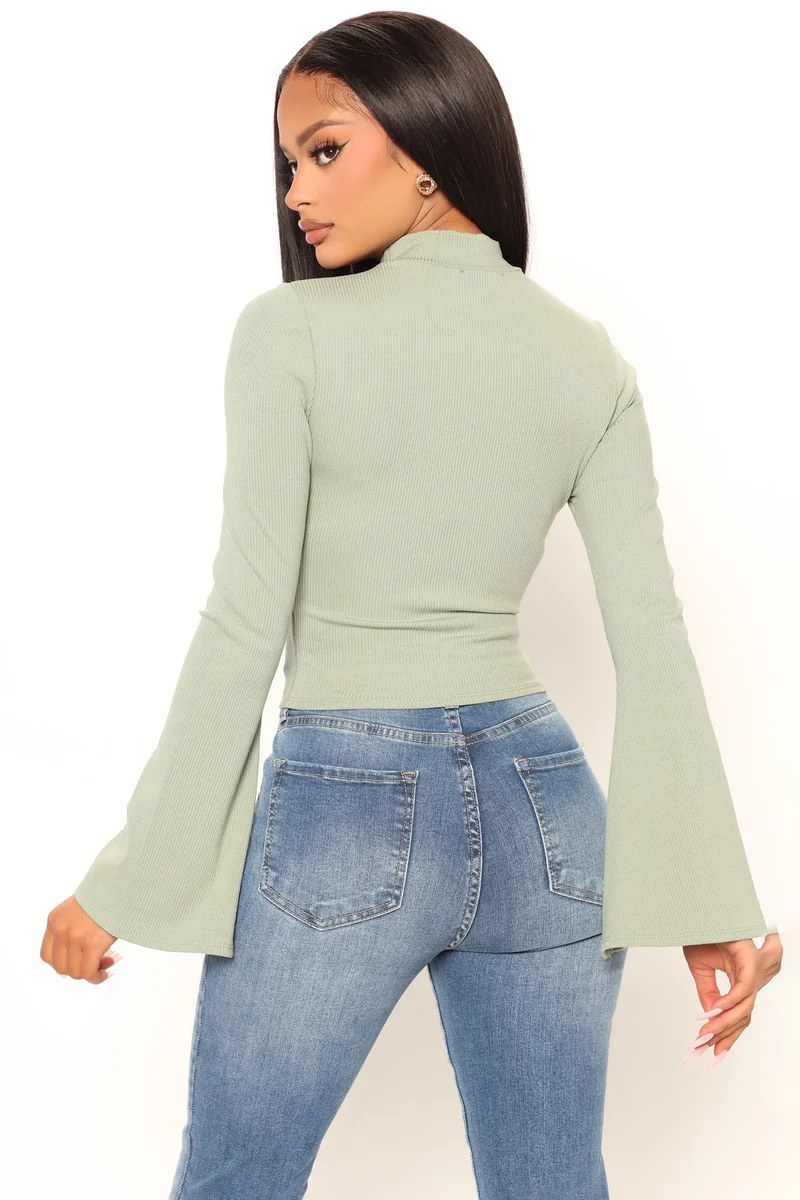 Josie Bell Sleeve Top - Sage