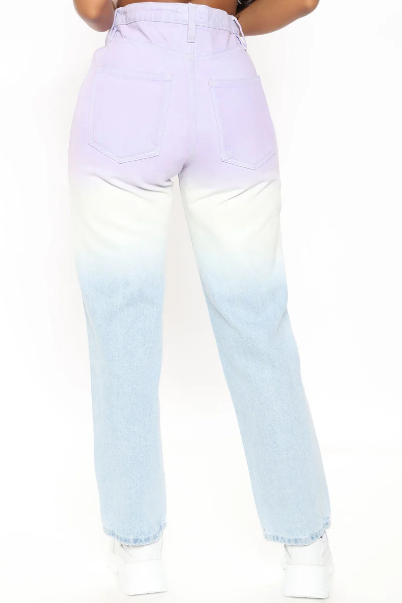 So Jaded Ombre Straight Leg Jeans - Lavender/combo