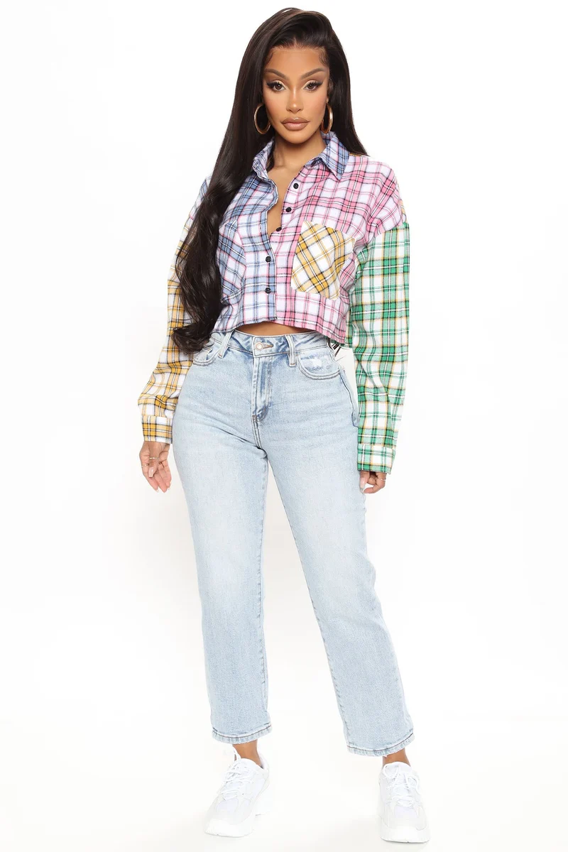 Yesica Plaid Shirt - Multi Color