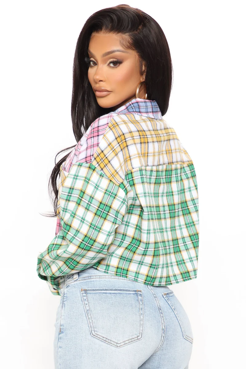 Yesica Plaid Shirt - Multi Color