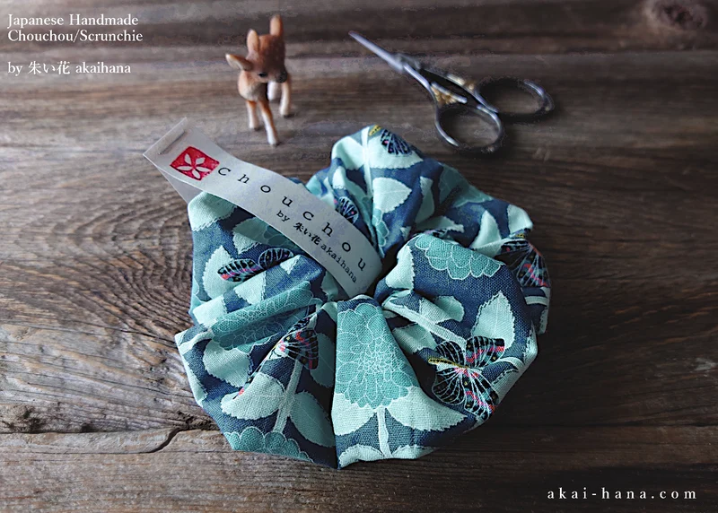 Japanese Handmade Scrunchies, Flowers and Butterflies ⦿scaf0019