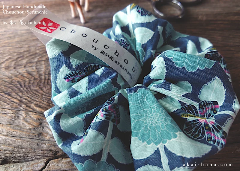 Japanese Handmade Scrunchies, Flowers and Butterflies ⦿scaf0019