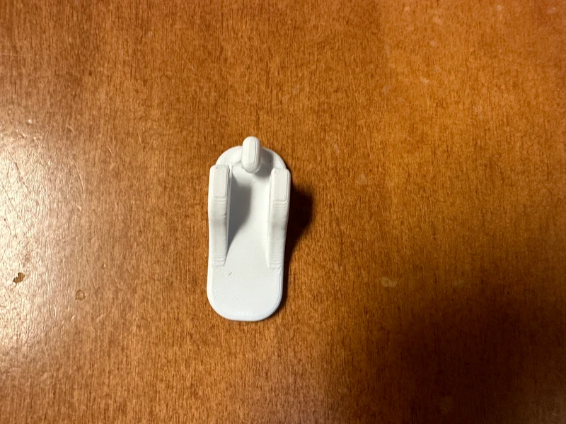 .Stick on foot holder 5.5mm white B35