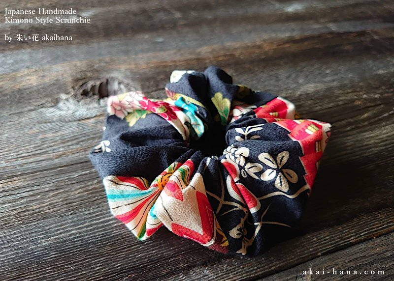 Japanese Handmade Kimono Style Chouchou/Scrunchies, scjf0099