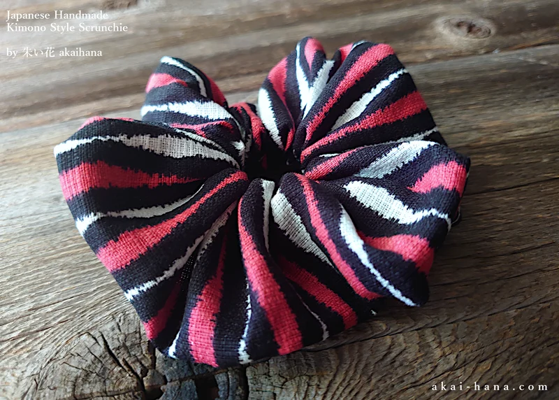 Japanese Handmade Kimono style Scrunchies, Benio, scjf0063