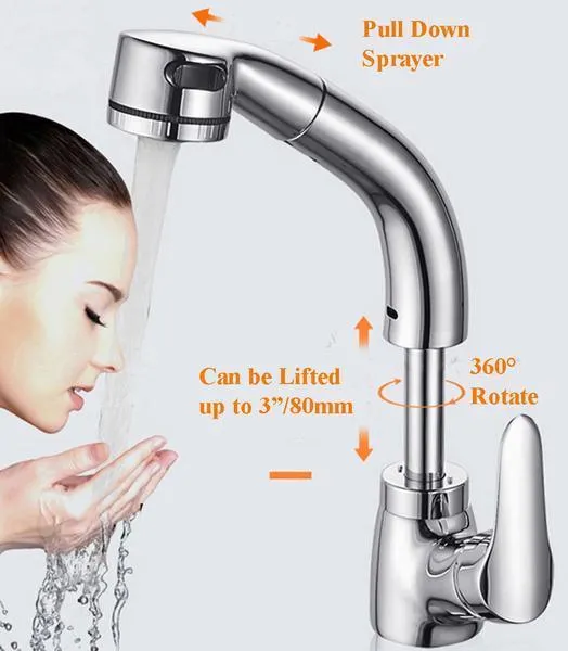 Height Adjustable Pull-out Sink Tap